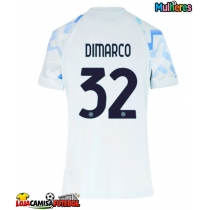 Camisa de Futebol Inter Milan Federico Dimarco #32 Equipamento Secundário Mulheres 2025-26 Manga Curta